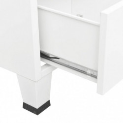 Kleiderschrank Industrie-Stil Weiß 67x35x107 cm Stahl