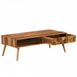 Couchtisch Massivholz mit Honig-Finish 110x50x37 cm