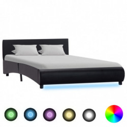 Bettgestell mit LED Schwarz...