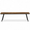 Sitzbank Recyceltes Teak und Stahl 160 x 35 x 45 cm