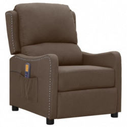 Massagesessel Taupe Stoff