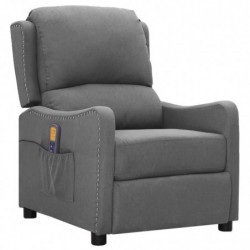 Massagesessel Hellgrau Stoff
