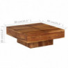 Couchtisch Massivholz 80 x 80 x 30 cm