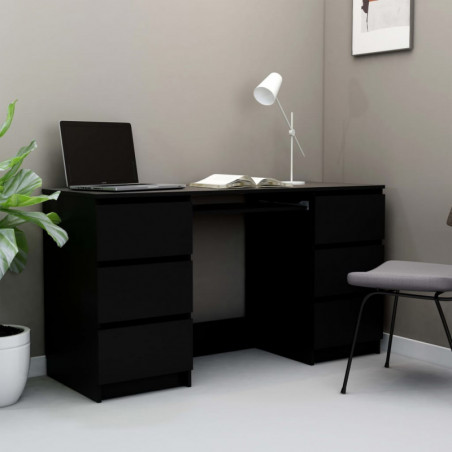 Schreibtisch Schwarz 140×50×77 cm Spanplatte