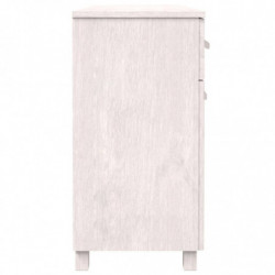 Sideboard Weiß 113x40x80 cm Massivholz Kiefer
