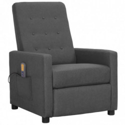 Massagesessel Hellgrau Stoff