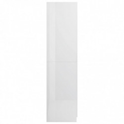 Kleiderschrank Hochglanz-Weiß 90×52×200 cm Spanplatte