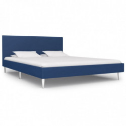 Bettgestell Blau Stoff 160...