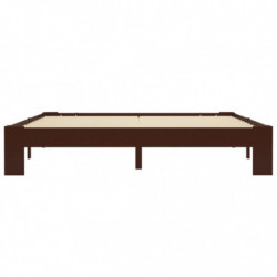 283303 Bed Frame Dark Brown Solid Pine Wood 180x200 cm