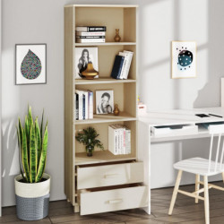 Highboard Honigbraun 60x35x180 cm Massivholz Kiefer