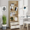 Highboard Honigbraun 60x35x180 cm Massivholz Kiefer