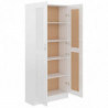 Bücherschrank Hochglanz-Weiß 82,5x30,5x185,5 cm Spanplatte