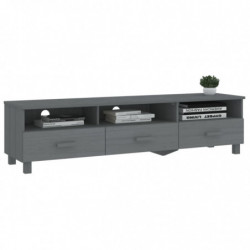 TV-Schrank Dunkelgrau 158x40x40 cm Massivholz Kiefer