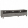 TV-Schrank Hellgrau 158x40x40 cm Massivholz Kiefer