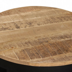 Beistelltisch Raues Mangoholz Massiv 60 x 40 cm