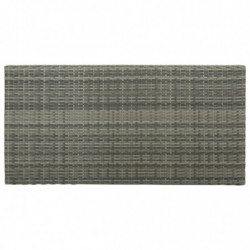 Bartisch mit Regal Grau 120x60x110 cm Poly Rattan