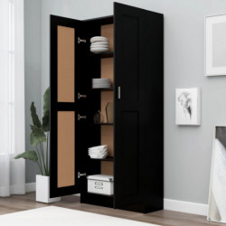 Bücherschrank Schwarz 82,5x30,5x185,5 cm Spanplatte