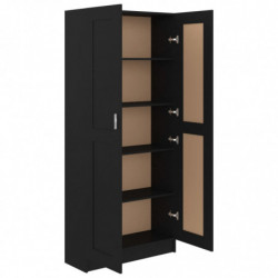 Bücherschrank Schwarz 82,5x30,5x185,5 cm Spanplatte