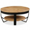Couchtisch Raues Mangoholz Massiv 65 x 32 cm