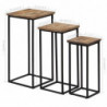 Beistelltisch-Set 3-tlg. Recyceltes Teak