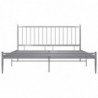 Bett Grau Metall 200x200 cm