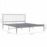 Bett Grau Metall 200x200 cm