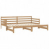 Tagesbett Ausziehbar Honigbraun Massivholz Kiefer 2x(90x200) cm