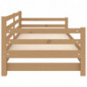 Tagesbett Ausziehbar Honigbraun Massivholz Kiefer 2x(90x200) cm