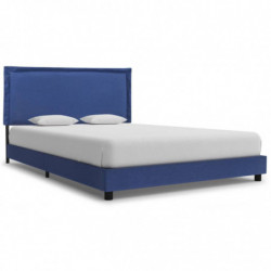 Bettgestell Blau Stoff 140x200 cm