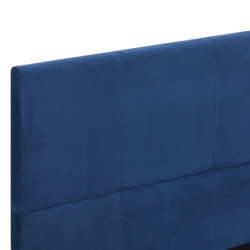 Bettgestell Blau Stoff 140 x 200 cm