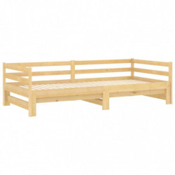 Tagesbett Ausziehbar Kiefer Massivholz 2x(90x200) cm