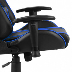 Gaming-Stuhl Drehbar Blau PVC