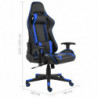 Gaming-Stuhl Drehbar Blau PVC