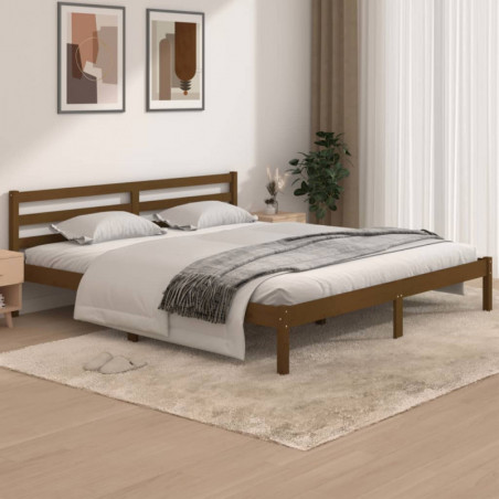Massivholzbett Kiefer 180x200cm Honigbraun 6FT Super King