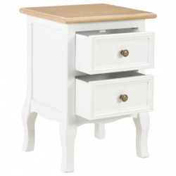 Nachttische 2 Stk. Weiß 35×30×49 cm MDF