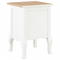 Nachttische 2 Stk. Weiß 35×30×49 cm MDF