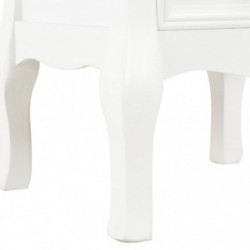 Nachttische 2 Stk. Weiß 35×30×49 cm MDF