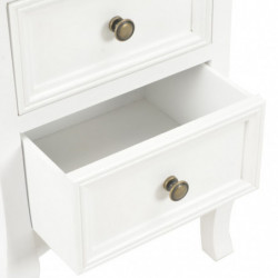 Nachttische 2 Stk. Weiß 35×30×49 cm MDF