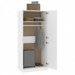 Kleiderschrank Weiß 90×52×200 cm Spanplatte