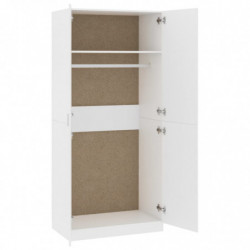 Kleiderschrank Weiß 90×52×200 cm Spanplatte