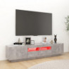 TV-Schrank mit LED-Leuchten Betongrau 180x35x40 cm