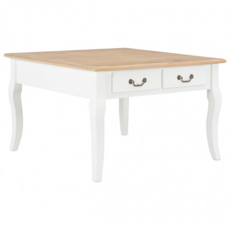 280061 Coffee Table White 80x80x50 cm Wood