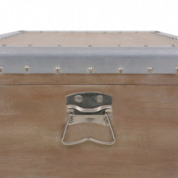 Aufbewahrungsbox Tannenholz Massiv 91x52x40 cm Braun