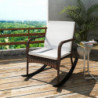 Garten-Schaukelstuhl Braun Poly Rattan