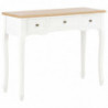 280044 Dressing Console Table with 3 Drawers White