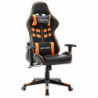 Gaming-Stuhl Schwarz und Orange Kunstleder