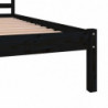 Massivholzbett Kiefer 150x200 cm Schwarz 5FT King Size