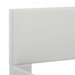 Bettgestell mit LED Weiß Kunstleder 90 x 200 cm