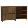 2-tlg. Sideboard Braun Eichen-Optik Holzwerkstoff