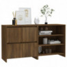 2-tlg. Sideboard Braun Eichen-Optik Holzwerkstoff